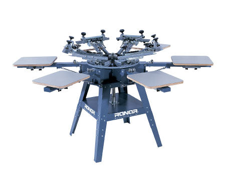 Ranar Manual Silk Screen Printing Press 6 COLOR 6 STATIONS W/MICRO ADJUSTMENTS